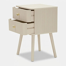 Avis Mauro Ferretti Table de chevet 2 tiroirs en bois et MDF Shy
