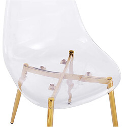 STILVORA Chaise 4 pièces doré en ABS et métal avec design transparent polyvalent pas cher