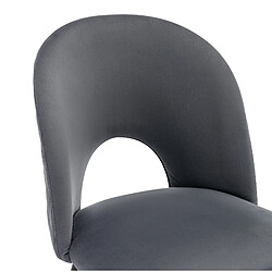 STILVORA Chaise de salle à manger 47/44/84 cm grise en velours avec pieds réglables pas cher
