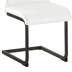 Acheter STILVORA Lot de 2 chaises de salle à manger 44,5/43/50 cm blanches en simili cuir ergonomiques