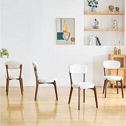 Avis STILVORA Lot de 2 chaises de salle a manger 48,5/55,5/84 cm blanc en lin confortables