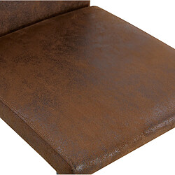 STILVORA 2 chaises de salle à manger 41/90 cm marron noir en tissu et métal ergonomiques pas cher