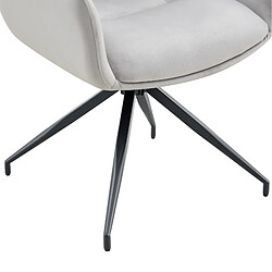 STILVORA Chaise pivotante 48/43,5/85 cm gris clair et noir en tissu et métal 360° pas cher