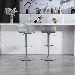 Avis STILVORA Tabouret de bar gris en métal et revêtement rembourré à hauteur réglable