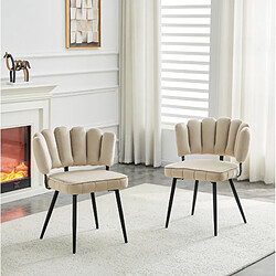 Avis STILVORA 2 chaises de salle à manger 50/48/80 cm noires en velours et métal dossier fleur