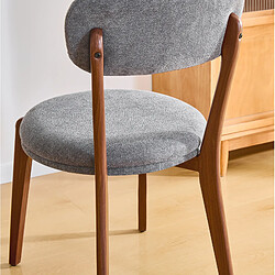 STILVORA Lot de 2 chaises de salle à manger 48,5/55,5/84 cm grises en lin confortables pas cher