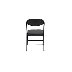 Acheter STILVORA Chaises pliantes noires en acier avec assise rembourrée lot de 4