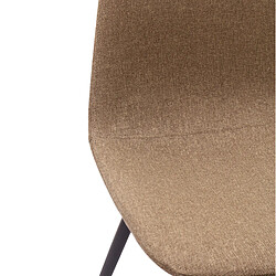 Acheter STILVORA Chaise de salle à manger marron en tissu et métal lot de 2 minimaliste