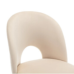 STILVORA Chaise de salle a manger 47/44/84 cm beige en velours avec pieds reglables pas cher