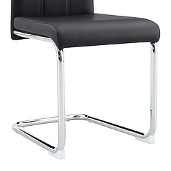 STILVORA Chaise de salle à manger noire en métal et PU avec assise ergonomique pas cher