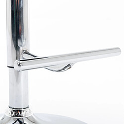 STILVORA Tabouret de bar 63,5-83,8/45 cm bleu en velours avec dossier pivotant lot de 2 pas cher