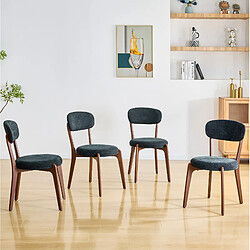Avis STILVORA Lot de 2 chaises de salle à manger 48,5/55,5/84 cm noir en lin confortables