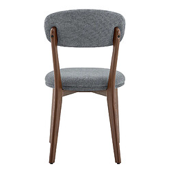 STILVORA Lot de 2 chaises de salle à manger 55,5/48,5/84 cm gris en lin avec assise rembourrée pas cher