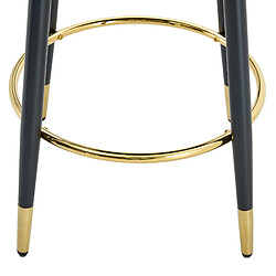 STILVORA Tabouret de bar marron noir et gris clair en métal et PU pivotant 360° pas cher