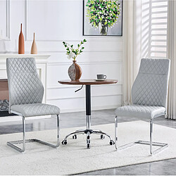 Avis STILVORA Chaise de salle à manger 100 cm gris clair en similicuir PU avec dossier haut lot de 2