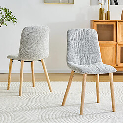 Acheter STILVORA Chaise de salle à manger 44/40/88 cm gris clair en tissu et bois massif lot de 2