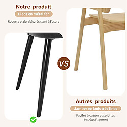 Acheter STILVORA Chaise de salle à manger 47/51/79 cm grise en velours et fer avec dossier en rotin