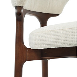 STILVORA Chaise de salle à manger lot de 2 beige clair en chenille avec structure en bois massif pas cher