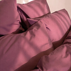 Avis A demain Drap housse en Percale de coton bio - 140 x 200 cm - Violet