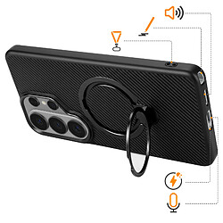 Avis Avizar Coque pour Galaxy S26 Ultra Effet Carbone avec Anneau Magnétique Rotatif Noir