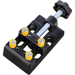 Generalia Mini étau de table Pince à bec plat en aluminium 8 trous Fonction de dégagement rapide le système d ouverture et de