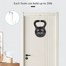 Avis INF Lot de 4 crochets de porte sans perçage 10mm épaisseur pour porte de 3,7cm - Acier inoxyda