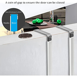 Acheter INF Lot de 4 crochets de porte sans perçage 10mm épaisseur pour porte de 3,7cm - Acier inoxyda