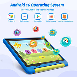 Avis byxsb Tablette Enfant Android 16 10,1", 24 Go RAM, 64 Go ROM, Coque avec Support