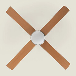 Acheter Ledkia Ventilateur de Plafond avec Éclairage Silencieux DC Pales en Bois Navy Evo Bois