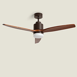 Ledkia Ventilateur de Plafond avec Éclairage Silencieux DC Forest EVO Bois foncé pas cher