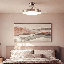Avis Ledkia Ventilateur de Plafond avec Lumière Silencieux DC Pales Rétractables Tori