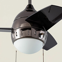 Ledkia Ventilateur de Plafond LED Noir 66cm Modern 3000K pas cher