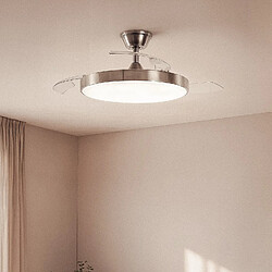 Acheter Ledkia Ventilateur de Plafond avec Lumière Silencieux DC Pales Rétractables Tori