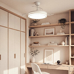 Ledkia Ventilateur de Plafond avec Éclairage Silencieux DC Pales Rétractables Dalori Evo pas cher