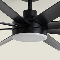 Acheter Ledkia Ventilateur de Plafond avec Éclairage Silencieux DC Hidra Noir Télécommande 165