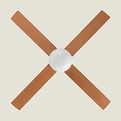Acheter Ledkia Ventilateur de Plafond avec Éclairage Silencieux DC Pales en Bois Navy Evo Bois