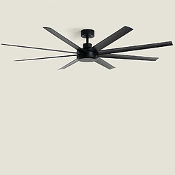 Ledkia Ventilateur de Plafond Silencieux DC Hidra Noir Télécommande 189 cm Noir pas cher