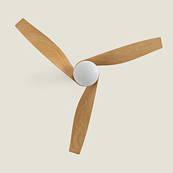 Avis Ledkia Ventilateur de Plafond avec Éclairage Silencieux DC Eubea Bois Télécommande Grand