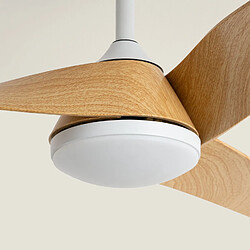 Acheter Ledkia Ventilateur de Plafond avec Éclairage Silencieux DC Eubea Bois Télécommande Grand