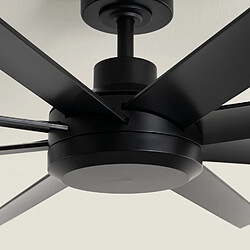Acheter Ledkia Ventilateur de Plafond Silencieux DC Hidra Noir Télécommande 189 cm Noir