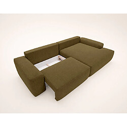 Bestmobilier Tama - Canapé d'angle droit 4 places convertible avec coffre en tissu pas cher