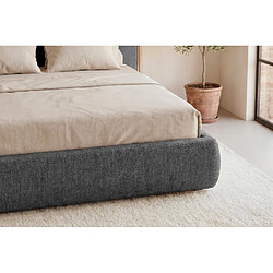 Acheter Casanova Lit tissu lisse 160x200cm Gris foncé