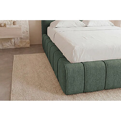 Casanova Lit coffre tissu texturé 160x200cm Vert pas cher