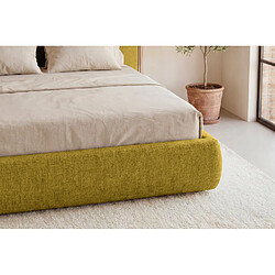 Acheter Casanova Lit tissu lisse 200x200cm Moutarde
