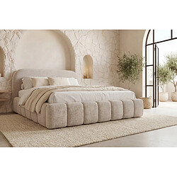 Acheter Casanova Lit coffre tissu texturé 160x200cm Beige