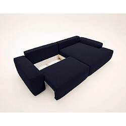 Bestmobilier Tama - Canapé d'angle droit 4 places convertible avec coffre en tissu pas cher