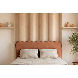 Avis Casanova Lit tissu lisse 180x200cm Terracotta