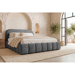 Acheter Casanova Lit coffre tissu texturé 160x200cm Gris foncé