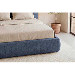 Acheter Casanova Lit tissu lisse 160x200cm Bleu