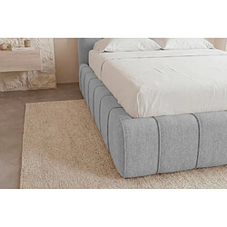 Acheter Casanova Lit coffre tissu texturé 200x200cm Gris clair